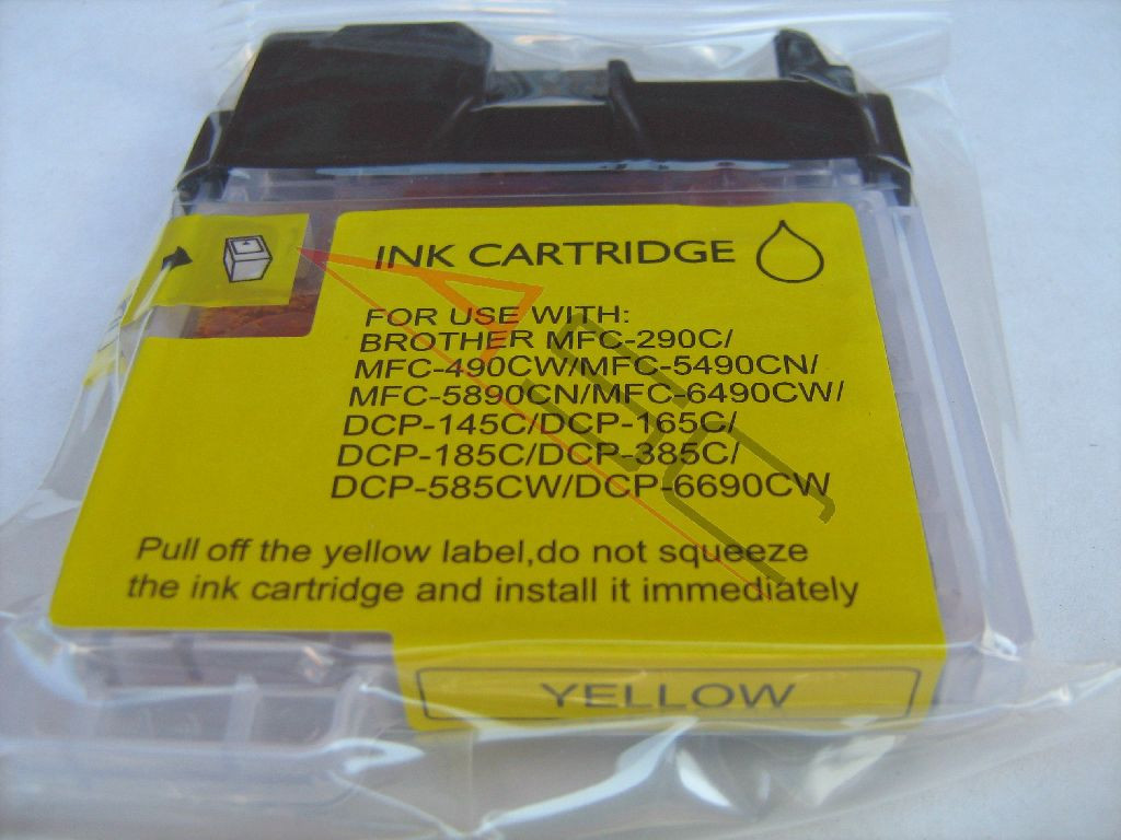 Encre (alternatif) compatible à Brother LC1100 jaune