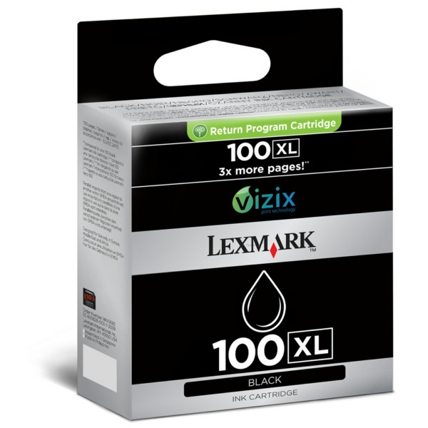 Original Cartouche d'encre noire Lexmark 0014N1068E/100XL noir