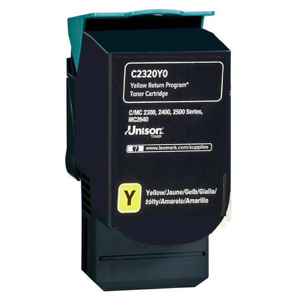 Original Toner jaune Lexmark 00C232HY0 jaune