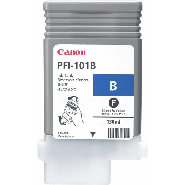 Original Cartouche d'encre bleue Canon 0891B001/PFI-101 B bleu