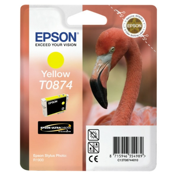 Original Cartouche d'encre jaune Epson 8744010/T0874 jaune