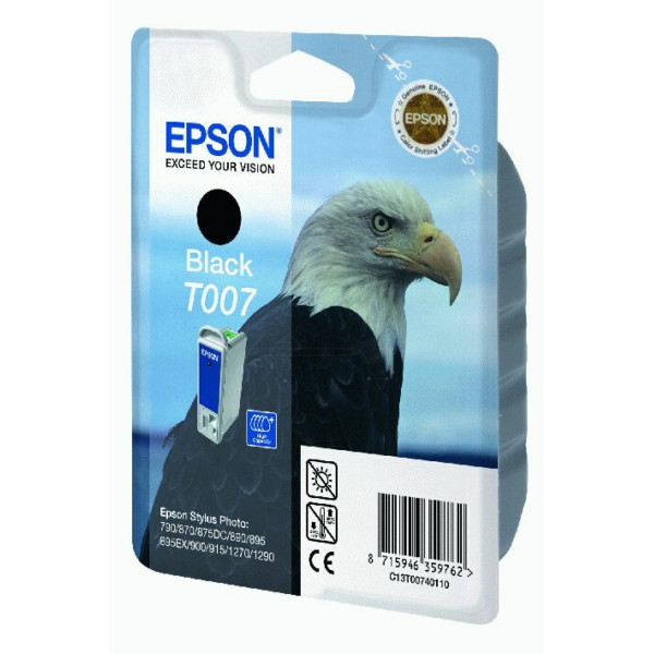 Original Cartouche d'encre noire Epson C13T00740110/T007 noir