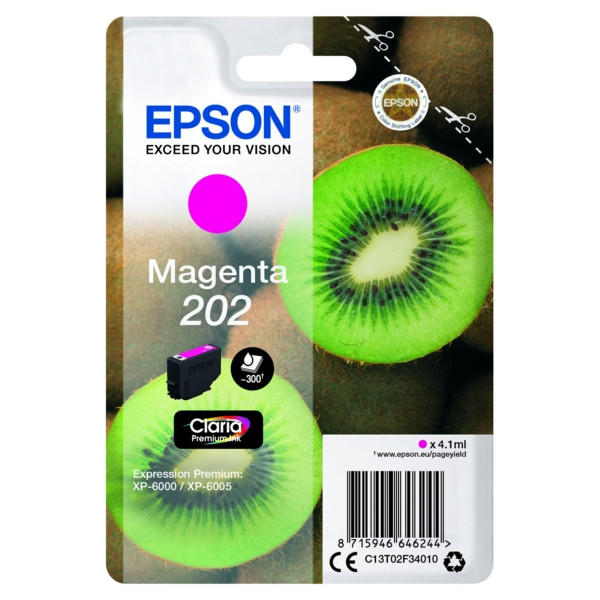 Original Cartouche d'encre magenta Epson C13T02F34010/202 magenta