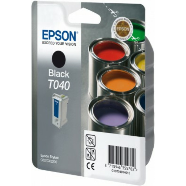 Original Cartouche d'encre noire Epson C13T04014010/T040 noir