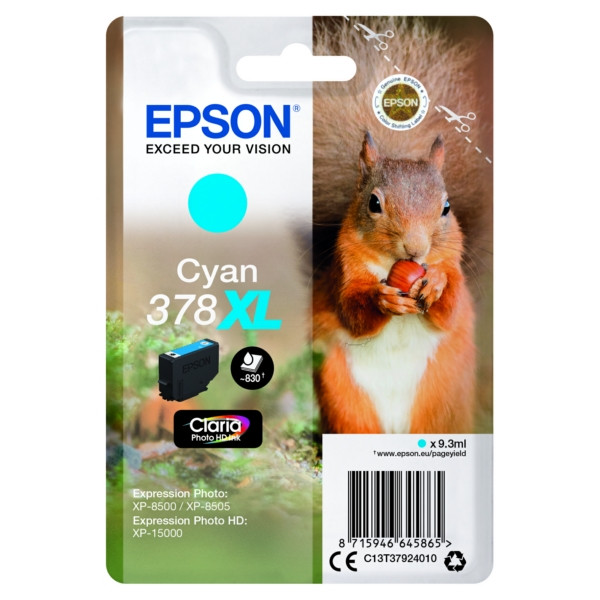 Original Cartouche d'encre cyan Epson C13T37924010/378XL cyan