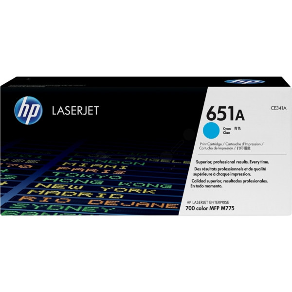 Original Toner cyan HP CE341A/651A cyan