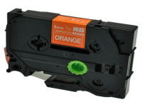 P-Touch (alternatif) compatible à Brother TZE211 Blanc Orange