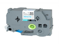 P-Touch (alternatif) compatible à Brother TZE253 bleu blanc