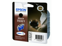 Original Cartouche d'encre noire Epson C13T03214010/T0321 noir