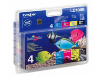 Original Cartouche d'encre multi pack Brother LC1000VALBPDR noir cyan magenta jaune