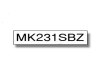 Original P-Touch Farbband Brother MK231SBZ schwarz weiß