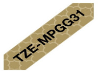 Original P-Touch Ruban Brother TZEMPGG31 noir gold