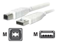 EFB USB2.0 Anschlusskabel Typ A Stecker auf Typ B Stecker Classic Grau 1m